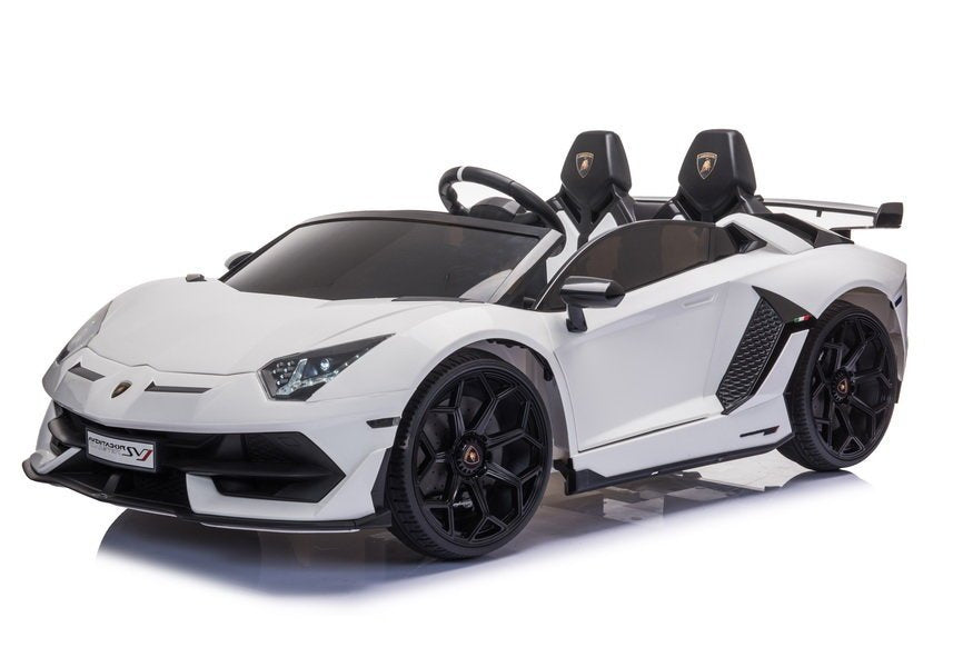 Elektrické auto Lamborghini Aventador na akumulátor – bílé