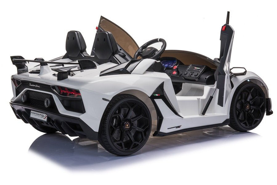 Elektrické auto Lamborghini Aventador na akumulátor – bílé
