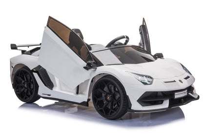 Elektrické auto Lamborghini Aventador na akumulátor – bílé