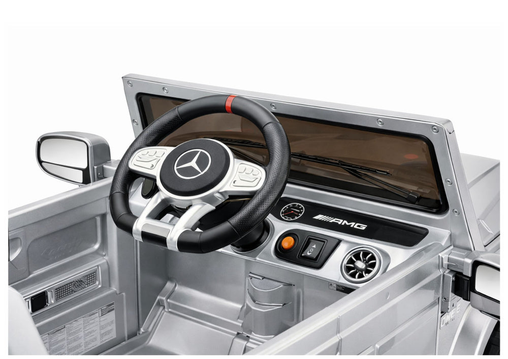 Elektrické auto Mercedes AMG G 63 stříbrné pro děti – 12V