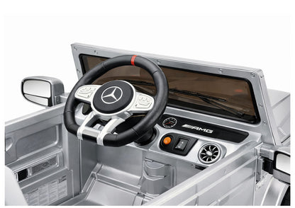 Elektrické auto Mercedes AMG G 63 stříbrné pro děti – 12V