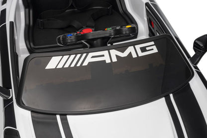 Elektrické auto Mercedes AMG GT3 s akumulátorem bílé