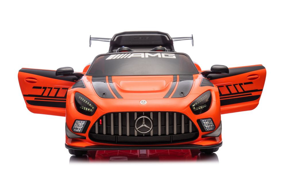 Elektrické auto Mercedes AMG GT3 s akumulátorem oranžové