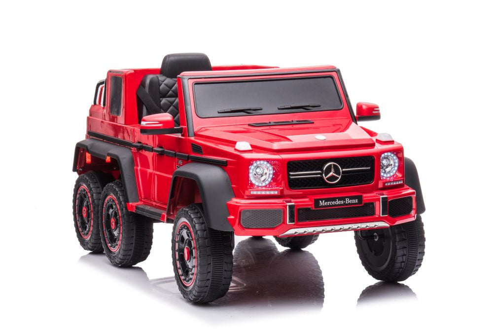 Elektrické auto Mercedes Benz G63 6X6 na akumulátor červené