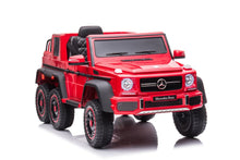 Elektrické auto Mercedes Benz G63 6X6 na akumulátor červené