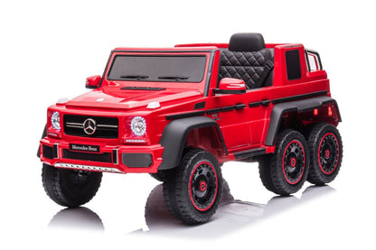 Elektrické auto Mercedes Benz G63 6X6 na akumulátor červené