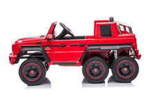 Elektrické auto Mercedes Benz G63 6X6 na akumulátor červené