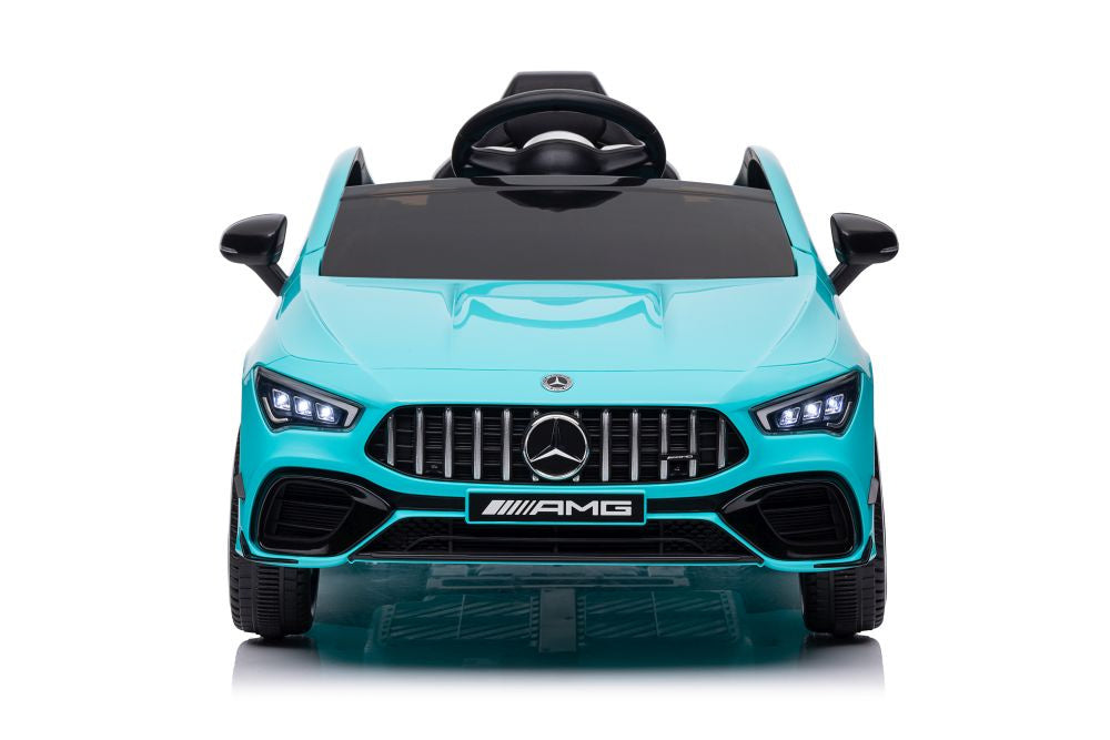 Elektrické auto Mercedes CLA 45s AMG 4x4 tyrkysové