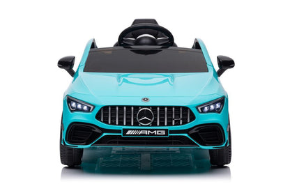 Elektrické auto Mercedes CLA 45s AMG 4x4 tyrkysové