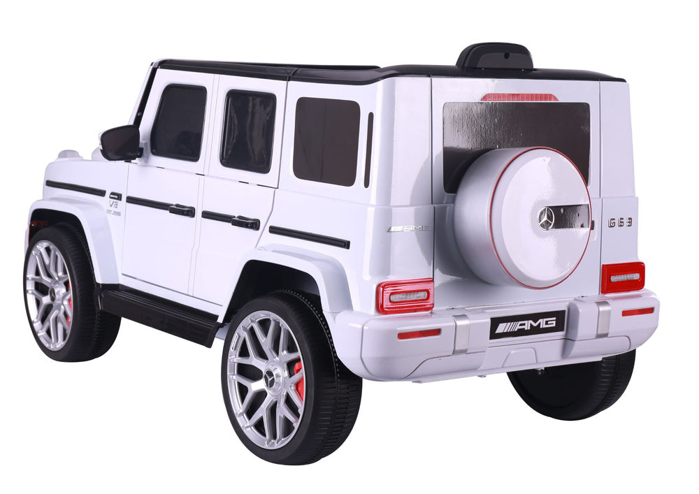 Elektrické auto Mercedes G63 na akumulátor bílé – S306-1