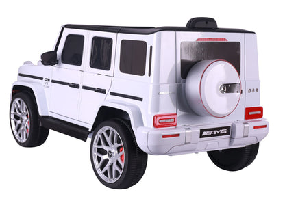 Elektrické auto Mercedes G63 na akumulátor bílé – S306-1