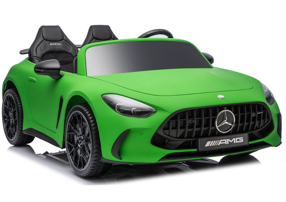 Elektrické auto Mercedes GT63 AMG 24V s tichým motorem – matově zelené