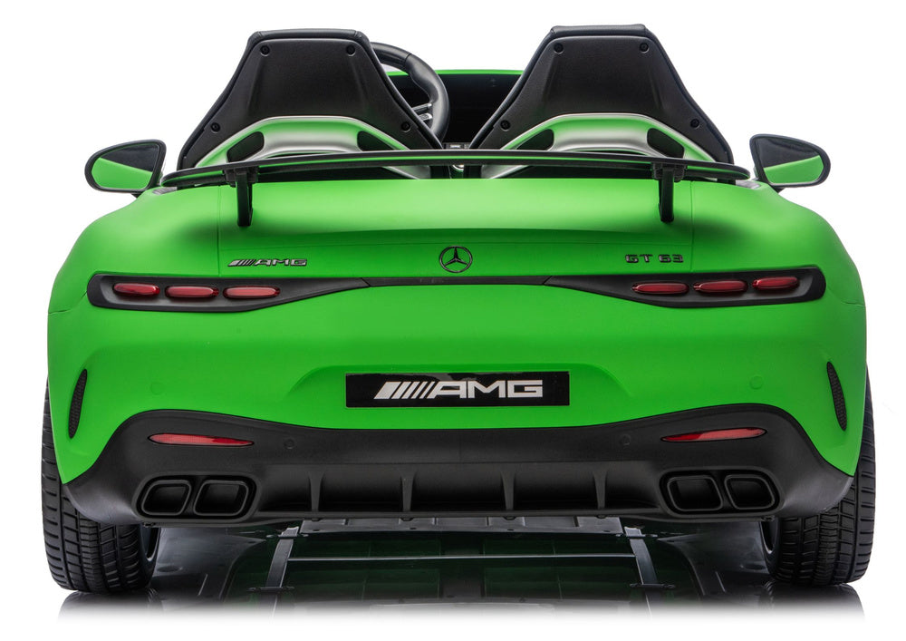 Elektrické auto Mercedes GT63 AMG 24V s tichým motorem – matově zelené
