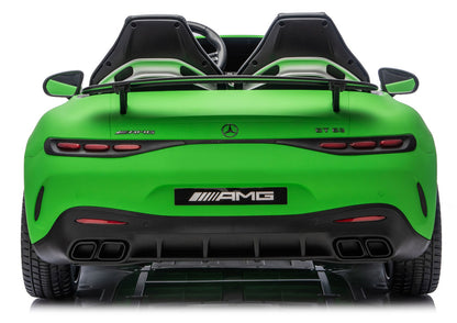 Elektrické auto Mercedes GT63 AMG 24V s tichým motorem – matově zelené
