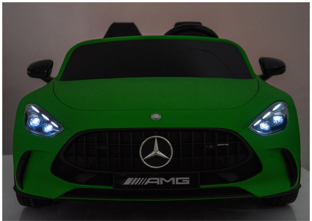 Elektrické auto Mercedes GT63 AMG 24V s tichým motorem – matově zelené