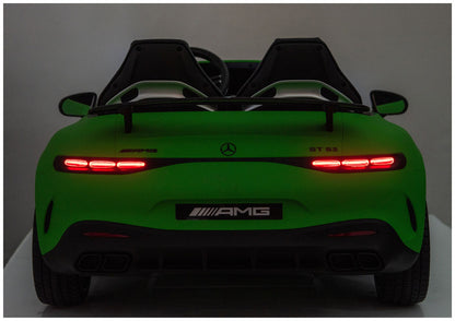 Elektrické auto Mercedes GT63 AMG 24V s tichým motorem – matově zelené