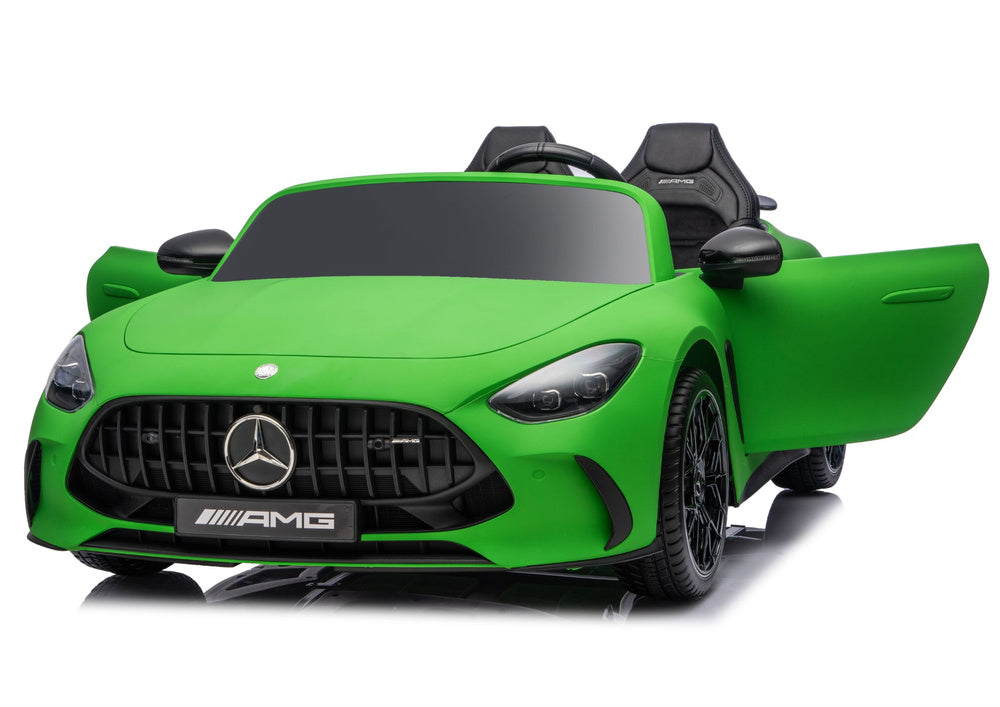Elektrické auto Mercedes GT63 AMG 24V s tichým motorem – matově zelené