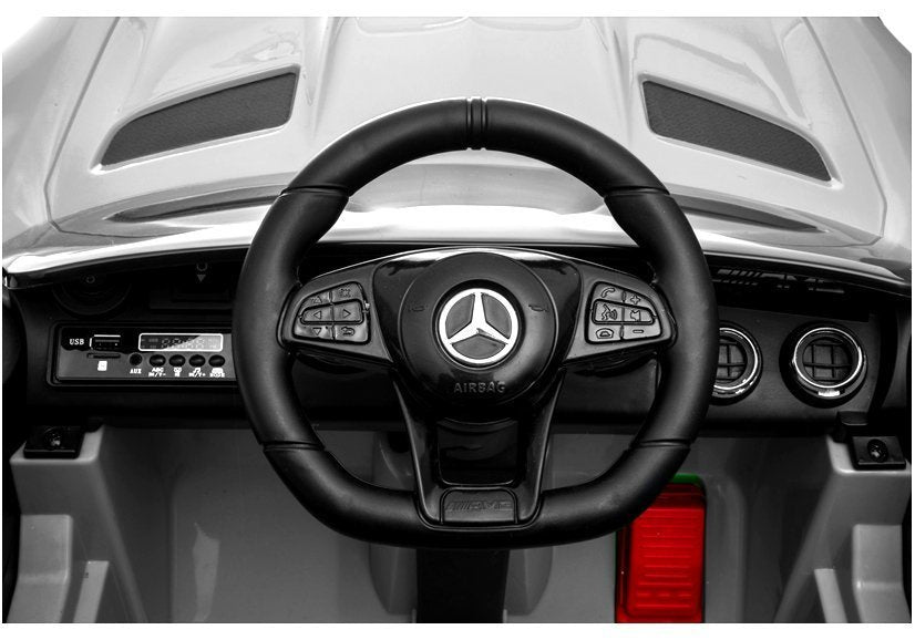 Elektrické auto Mercedes GTR – s dálkovým ovládáním | stříbrné