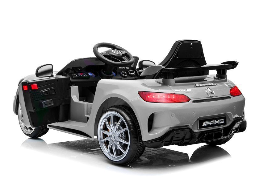 Elektrické auto Mercedes GTR – s dálkovým ovládáním | stříbrné
