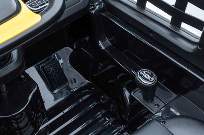 Elektrické auto Mercedes s návěsem a LCD displejem – žluté