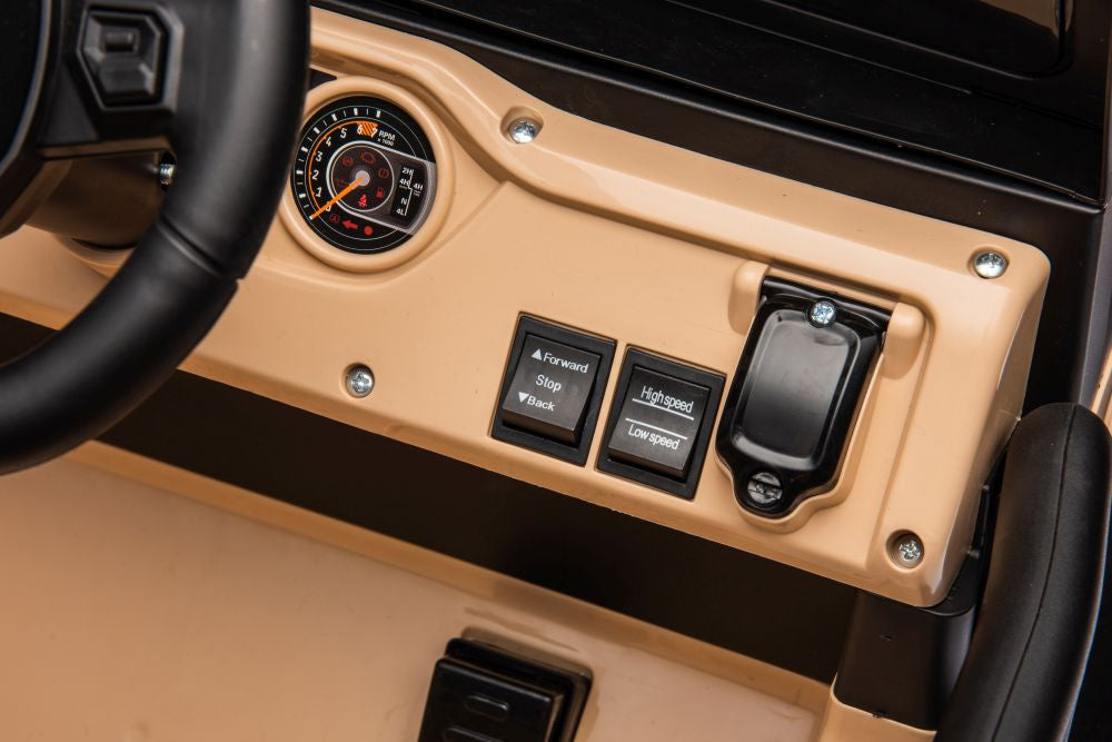 Elektrické auto na akumulátor 24V s dálkovým ovládáním khaki