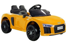 Elektrické auto na akumulátor Audi R8 Spyder s dálkovým ovládáním žluté