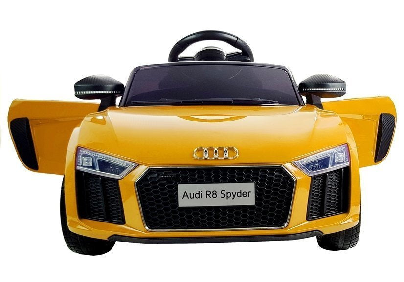 Elektrické auto na akumulátor Audi R8 Spyder s dálkovým ovládáním žluté