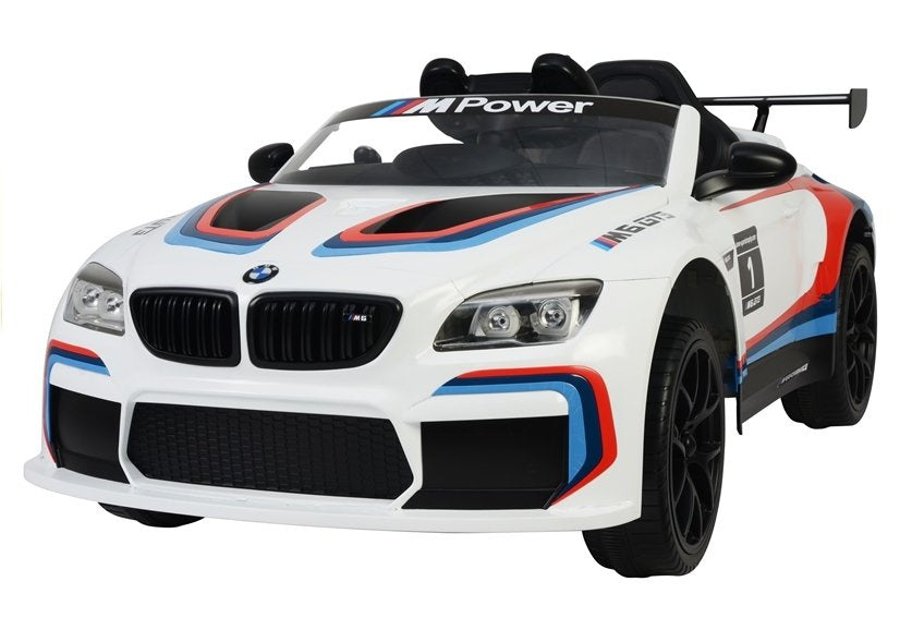 Elektrické auto na akumulátor BMW M6 GT3 s dálkovým ovládáním bílé