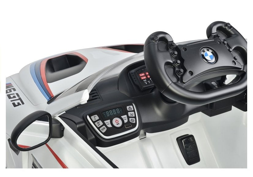 Elektrické auto na akumulátor BMW M6 GT3 s dálkovým ovládáním bílé