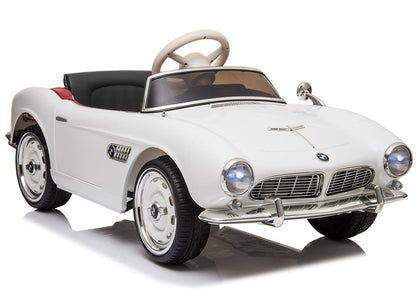 Elektrické auto na akumulátor BMW Retro bílé pro děti – BMW