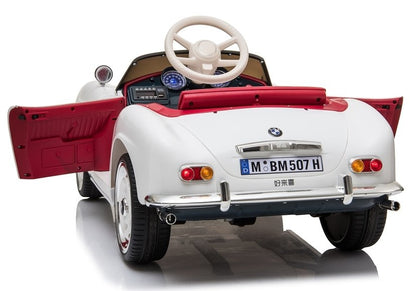 Elektrické auto na akumulátor BMW Retro bílé pro děti – BMW