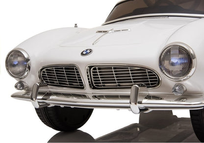 Elektrické auto na akumulátor BMW Retro bílé pro děti – BMW