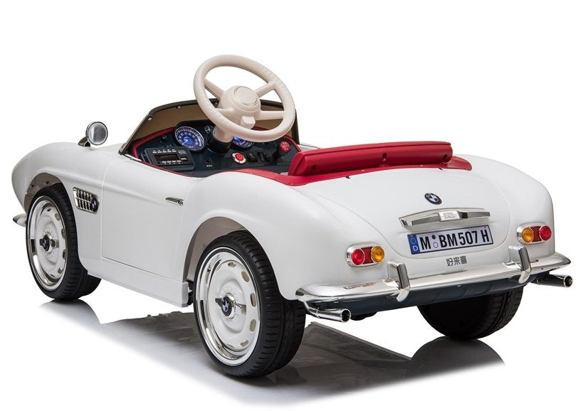 Elektrické auto na akumulátor BMW Retro bílé pro děti – BMW