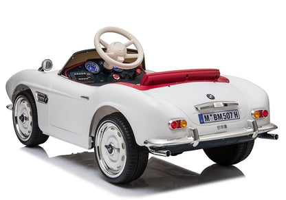 Elektrické auto na akumulátor BMW Retro bílé pro děti – BMW