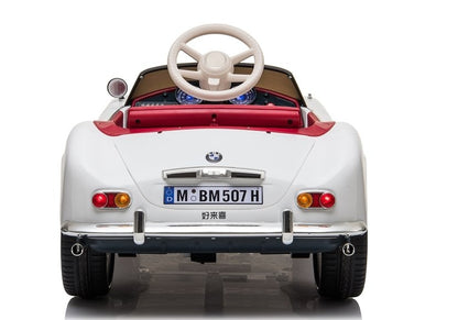 Elektrické auto na akumulátor BMW Retro bílé pro děti – BMW