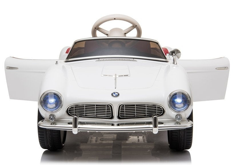 Elektrické auto na akumulátor BMW Retro bílé pro děti – BMW