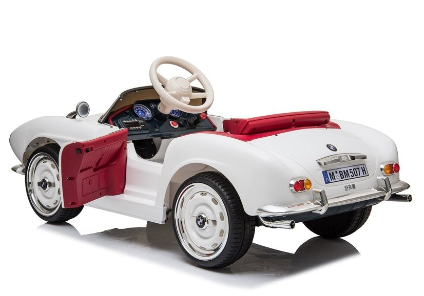 Elektrické auto na akumulátor BMW Retro bílé pro děti – BMW