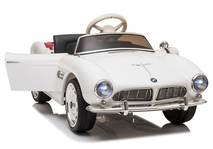 Elektrické auto na akumulátor BMW Retro bílé pro děti – BMW