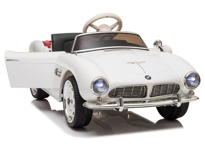 Elektrické auto na akumulátor BMW Retro bílé pro děti – BMW