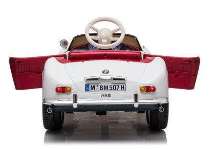 Elektrické auto na akumulátor BMW Retro bílé pro děti – BMW