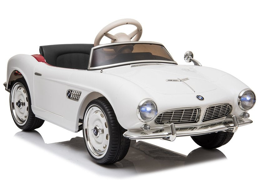 Elektrické auto na akumulátor BMW Retro bílé pro děti – BMW