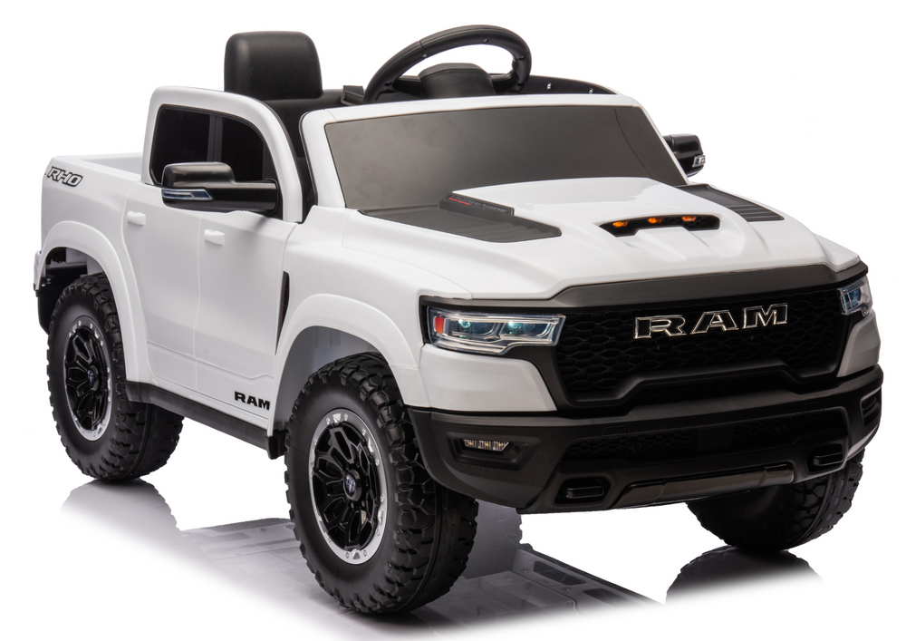 Elektrické auto na akumulátor Dodge Ram – bílé