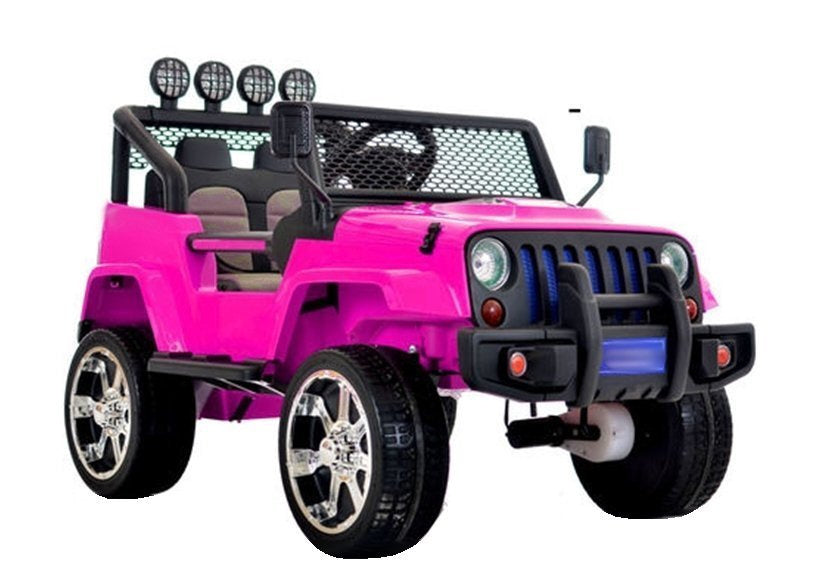 Elektrické auto na akumulátor Jeep 4x45W růžové S2388