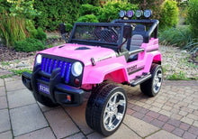 Elektrické auto na akumulátor Jeep 4x45W růžové S2388