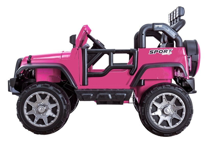 Elektrické auto na akumulátor Jeep HP012 s dálkovým ovládáním růžové