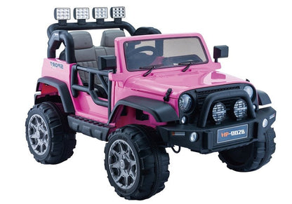 Elektrické auto na akumulátor Jeep HP012 s dálkovým ovládáním růžové