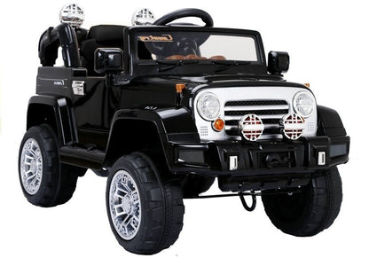 Elektrické auto na akumulátor Jeep JJ245 s dálkovým ovládáním černé