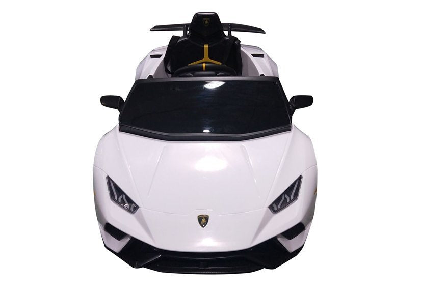 Elektrické auto na akumulator Lamborghini Huracan s pilotem bílé
