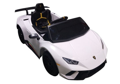 Elektrické auto na akumulator Lamborghini Huracan s pilotem bílé