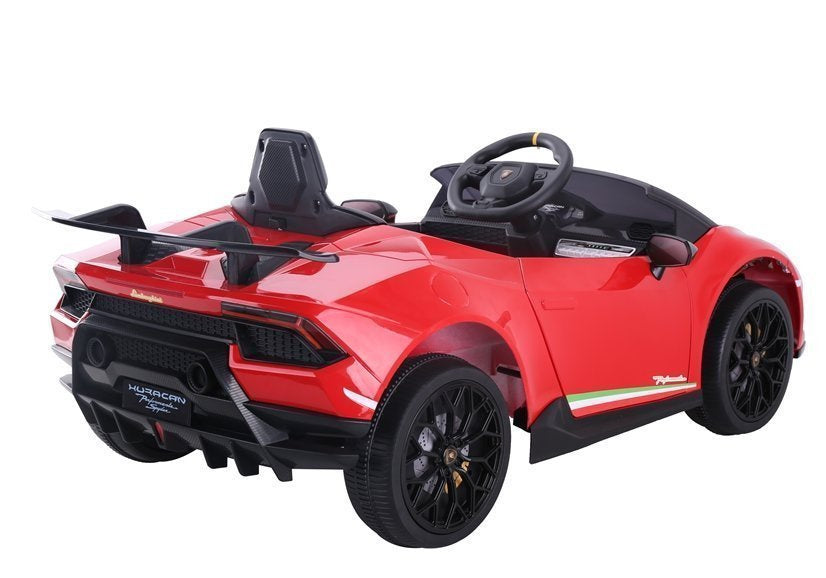Elektrické auto na akumulator Lamborghini Huracan s pilotem červené